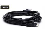 BattleBorn 10 Pack 6 Foot CAT6a Ethernet Network Patch Cable Premium Black BB C6AMB 6BLK Lifetime Warranty