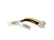 Dual Molex to 6 Pin PCI Express Power Adapter Cable by BattleBorn