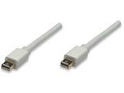 Manhattan 324557 3.3 ft Mini DisplayPort Video Cable Cord White