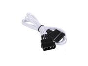 NZXT CBW 11SATA 450mm MOLEX to SATA Power Cable Cord White Braided Sleeving