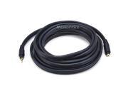 Monoprice 15ft Premium 3.5mm Stereo Male to 3.5mm Stereo Female 22AWG Extension Cable Gold Plated Black