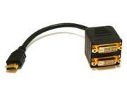 HDMI Male to Dual DVI D Female Splitters Adapter by BattleBorn Cable