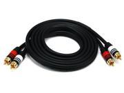 Monoprice 2864 6ft Premium 2 RCA Plug 2 RCA Plug M M 22AWG Cable Cord Black