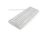 Kensington K64406US Washable USB Keyboard with Antimicrobial Protection White