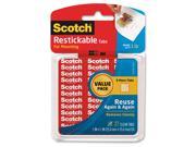 3M Scotch Pre cut Clear Squares Mounting Tabs