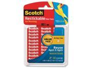 3M Scotch Pre cut Clear Mini Squares Mounting Tabs