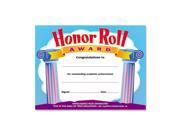 Trend Honor Roll Award Certificate