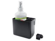 Quartet Whiteboard Accessory Bin with Spray Cleaner Cloth Plastic 1 Each Black