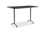 ARC Sit to Stand Tables Rectangular Top 36w x 72d x 30 42h Walnut Gray