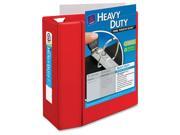 Heavy Duty View Binder w Locking 1 Touch EZD Rings 5 Cap Red