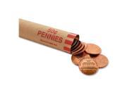 Nested Preformed Coin Wrappers Pennies .50 Red 1000 Wrappers Box