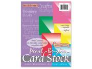 Pacon Reminiscence Card Stock 65 lbs Letter Assorted Bright Pearl Colors 50 Pack