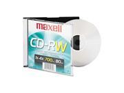 Maxell MAX630010 CD RW 1 4X 700MB 80MIN Branded Slim Case
