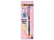 Bic BPSTP1SGKBK Tech 2 in 1 Retractable Ball Pen and Stylus Breast Cancer Awareness Pink