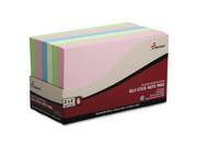 Self Stick Note Pad Set 3 X 5 in Unruled Assorted Colors