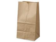 25 Squat Paper Grocery Bag 40lb Kraft Standard 8 1 4 x6 1 8 x15 7 8 500 bags