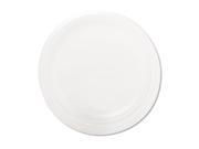 Quiet Classic Laminated Foam Dinnerware Plate 9 dia White 125 Pack