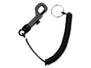 Snap Hook Security Clip with 3 ft. Cord Plastic Black