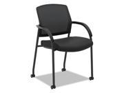 Lota Series Mesh Guest Side Chair Black Fabric Black Base