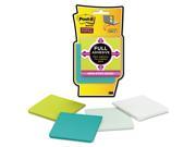 Full Adhesive Notes 3 x 3 Bora Bora Colors 4 Pack