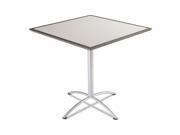 Iland Table Dura Edge Square Bistro Style 42w X 42d X 42h Gray silver