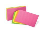 Ruled Index Cards 3 x5 30 PK Neon Ast