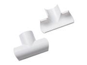 Clip Over Equal Tee for Mini Cord Cover White 2 per Pack DLNFLET3015W2PK