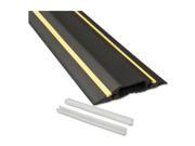 Medium Duty Floor Cable Cover 3 1 4 x 1 2 x 6 ft Black with Yellow Stripe DLNFC83H