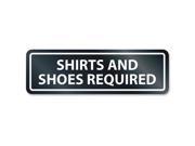 Shoes Shirt Required Sign White