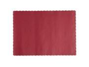 Hoffmaster 310521 Solid Color Scalloped Edge Placemats 9 1 2 x 13 1 2 Red 1000 Carton 1 Carton