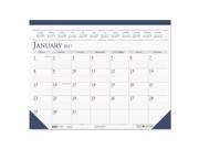 Recycled Two Color Monthly Desk Pad Calendar 18 1 2 x 13 2017