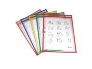 Reusable Dry Erase Pockets Primary Colors 5 PK 2 Packs CT