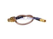 1pcs MMCX Jack female to SMA Jack female bulkhead straight adapter pigtail Cable RG316 15cm