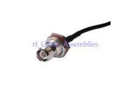 1pcs RP TNC Jack female male bulkhead to MMCX male plug right angle pigtail cable RG174 15cm for wireless