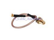 1pcs MMCX male right angle to RP SMA Jack fenake bulkhead O ring pigtail cable RG316 15cm for wireless