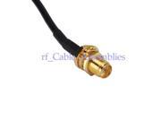 1pcs RP SMA Jack female male bulkhead to MMCX plug straight pigtail cable RG174 15cm