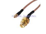 1pcs RP SMA Jack female bulkhead to MMCX plug male straight pigtail cable RG316 15cm for Wireless