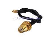 1pcs MMCX male plug straight to SMA jack female bulkhead pigtail cable RG174 15cm for wireless Wlan