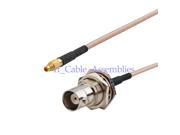 1pcs BNC female Jack bulkhead O ring to MMCX plug male straight pigtail cable RG316 15cm for wireless RF Radio Antenna Coax Adapter Kenwood Cable