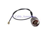 1pcs IPX u.fl to N Type male plug pigtail cable 1.13mm 15cm for Wi Fi Radio Mini PCI