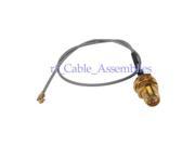 1pcs IPX U.FL to RP SMA Jack female male pin bulkhead pigtail cable 1.37mm 20cm for wireless PCI WiFi Card