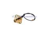 1pcs IPX U.FL to RP SMA jack female with flange 4 hole pigtail cable 1.13mm 20cm for wireless