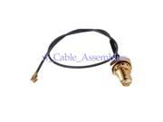1pcs IPX U.FL to SMA jack female bulkhead with O ring straight pigtail cable 1.13mm 20cm for wireless Wlan Mini