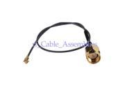 5pcs IPX U.FL to SMA male plug straight pigtail cable 1.13mm 15cm for Mini PCI Wireless Wifi