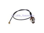 1pcs IPX u.fl to TNC jack female bulkhead with O ring straight pigtail cable 1.37mm 15cm for wireless