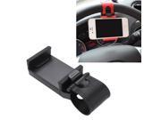 Band Hang Car Steering Wheel Support Holder Stand For iPhone 4S 5 5S 5C GPS PDA Black