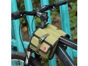 Bike Saddle Frame Front Top Tube Bicycle Bag Army Green Outdoor Cycling Travel