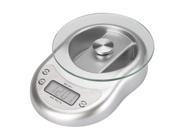 5kg 5000g 1g Digital Kitchen Scale Diet Food Weight Clock Countdown Alarm Silver