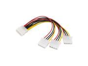 IDE 4 Pin Male to 3 IDE Female Y Type Splitter Power supply Extension Cable 10cm