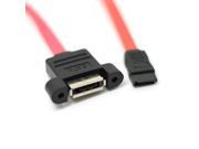 6Gbps SATA 7pin Male to 7Pin Female Extension Cable With Shell Bay 40cm Red